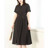 チャコール | スキッパーネックシャツワンピース/洗える/WEB限定サイズあり | OFUON