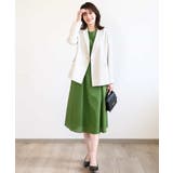 VネックAラインシルエットワンピース/洗える/WEB限定サイズあり | OFUON | 詳細画像18 