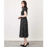 ラインフラワープリントワンピース/洗える/WEB限定サイズあり | OFUON | 詳細画像11 