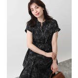 ラインフラワープリントワンピース/洗える/WEB限定サイズあり | OFUON | 詳細画像5 