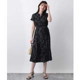 ラインフラワープリントワンピース/洗える/WEB限定サイズあり | OFUON | 詳細画像8 