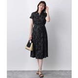 ラインフラワープリントワンピース/洗える/WEB限定サイズあり | OFUON | 詳細画像9 