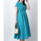 ターコイズ | ウエストタックワンピース/洗える/WEB限定 | OFUON