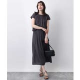 リネンライクウエスト切り替えワンピース/洗える/WEB限定 | OFUON | 詳細画像11 