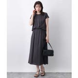 リネンライクウエスト切り替えワンピース/洗える/WEB限定 | OFUON | 詳細画像12 