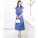 リネンライクウエスト切り替えワンピース/洗える/WEB限定 | OFUON | 詳細画像4 