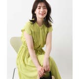 ギャザーデザインワンピース/洗える/WEB限定 | OFUON | 詳細画像1 