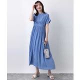 ウエスト切り替えキーネックワンピース/洗える/WEB限定 | OFUON | 詳細画像11 