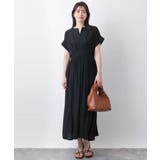 ウエスト切り替えキーネックワンピース/洗える/WEB限定 | OFUON | 詳細画像2 