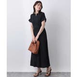 ウエスト切り替えキーネックワンピース/洗える/WEB限定 | OFUON | 詳細画像4 