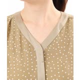 ドット柄ウエストタックワンピース/洗濯機で洗える/WEB限定サイズあり | OFUON | 詳細画像10 