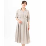 六分袖スキッパーワンピース/UVカット/洗濯機で洗える/WEB限定サイズあり | OFUON | 詳細画像16 