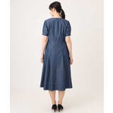配色ステッチ デニムライクワンピース/洗濯機で洗える/WEB限定サイズあり | OFUON | 詳細画像10 