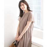 モカ | VネックAラインシルエットワンピース/洗える/WEB限定カラーサイズあり | OFUON