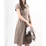 リボンベルト付きシャツワンピース/2way仕様/洗える/WEB限定サイズ | OFUON | 詳細画像1 