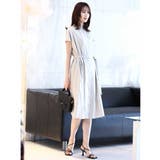 リボンベルト付きシャツワンピース/2way仕様/洗える/WEB限定サイズ | OFUON | 詳細画像19 