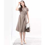 リボンベルト付きシャツワンピース/2way仕様/洗える/WEB限定サイズ | OFUON | 詳細画像7 