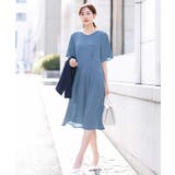 フレアースリーブ幾何柄ワンピース/洗える | OFUON | 詳細画像14 