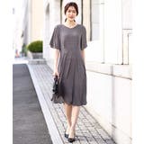 フレアースリーブ幾何柄ワンピース/洗える | OFUON | 詳細画像19 