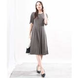 フレアースリーブ幾何柄ワンピース/洗える | OFUON | 詳細画像4 