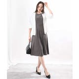 フレアースリーブ幾何柄ワンピース/洗える | OFUON | 詳細画像8 