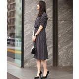 変形ドット柄ワンピース/洗える | OFUON | 詳細画像4 