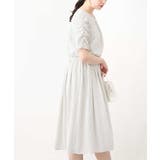 アイボリー | 変形ドット柄ワンピース/洗える | OFUON