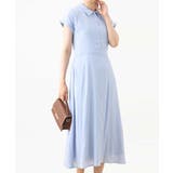 ライトブルー | 衿付きウエスト切り替えワンピース/洗える/WEB限定 | OFUON