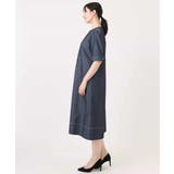 配色ステッチデニムライクワンピース/UVカット/洗える/WEB限定サイズあり | OFUON | 詳細画像12