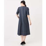 配色ステッチデニムライクワンピース/UVカット/洗える/WEB限定サイズあり | OFUON | 詳細画像13