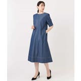 配色ステッチデニムライクワンピース/UVカット/洗える/WEB限定サイズあり | OFUON | 詳細画像24