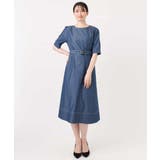 配色ステッチデニムライクワンピース/UVカット/洗える/WEB限定サイズあり | OFUON | 詳細画像25