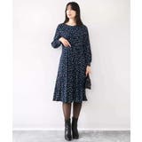 総柄ウエスト切り替えワンピース/洗える/WEB限定サイズあり | OFUON | 詳細画像10 