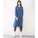 総柄ウエスト切り替えワンピース/洗える/WEB限定サイズあり | OFUON | 詳細画像12 