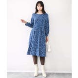 総柄ウエスト切り替えワンピース/洗える/WEB限定サイズあり | OFUON | 詳細画像13 