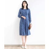 総柄ウエスト切り替えワンピース/洗える/WEB限定サイズあり | OFUON | 詳細画像5 