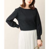 ブラックネイビー | ベーシックボートネックニット/洗える/WEB限定サイズあり | OFUON