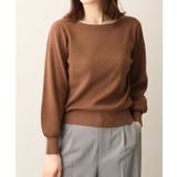 ブラウン | ベーシックボートネックニット/洗える/WEB限定サイズあり | OFUON