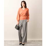 ベーシックVネックニット/洗える/WEB限定サイズあり | OFUON | 詳細画像2 