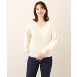 ベーシックVネックニット/洗える/WEB限定サイズあり | OFUON | 詳細画像55 