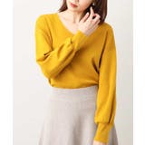 マスタード | ベーシックVネックニット/洗える/WEB限定サイズあり | OFUON