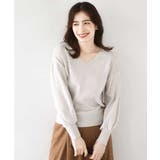 ベーシックVネックニット/洗える/WEB限定サイズあり | OFUON | 詳細画像37 