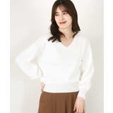 ベーシックVネックニット/洗える/WEB限定サイズあり | OFUON | 詳細画像55 