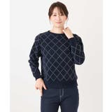モールヤーンアーガイル柄ニット/洗える/WEB限定サイズあり | OFUON | 詳細画像12 