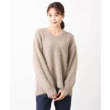 フェザーヤーンVネックニット | OFUON | 詳細画像23 