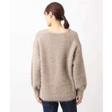 フェザーヤーンVネックニット | OFUON | 詳細画像25 