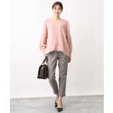 フェザーヤーンVネックニット | OFUON | 詳細画像4 