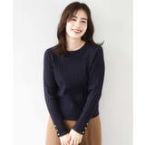 ミニケーブル柄ニット/洗える/WEB限定サイズあり | OFUON | 詳細画像6 