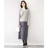 Vネックレース片畦編みニット/洗える/WEB限定サイズあり | OFUON | 詳細画像3 