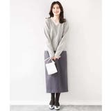 Vネックレース片畦編みニット/洗える/WEB限定サイズあり | OFUON | 詳細画像5 